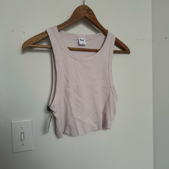 NWT Tna Women's Ribbed Tank Top Cropped- Light Purple M - Picture 2 of 6